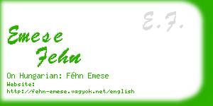 emese fehn business card